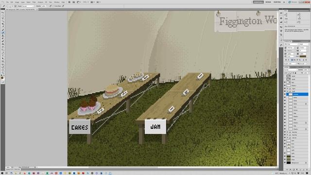 Pixel art time lapse for Lucy Dreaming (WI tent at the village fete) смотреть онлайн