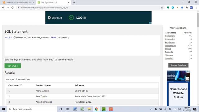 SQL SELECT FROM Function смотреть онлайн