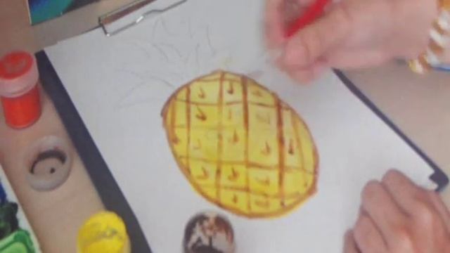 Рисуем милый ананасик :з смотреть онлайн