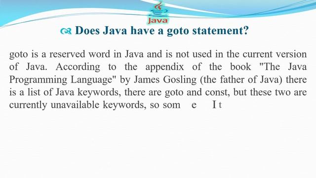 Does Java have a goto statement | JAVA INTERVIEW QUESTIONS смотреть онлайн