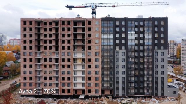 ЖК «Аура» - Ход строительства. Сентябрь 2021 - СКАТ смотреть онлайн