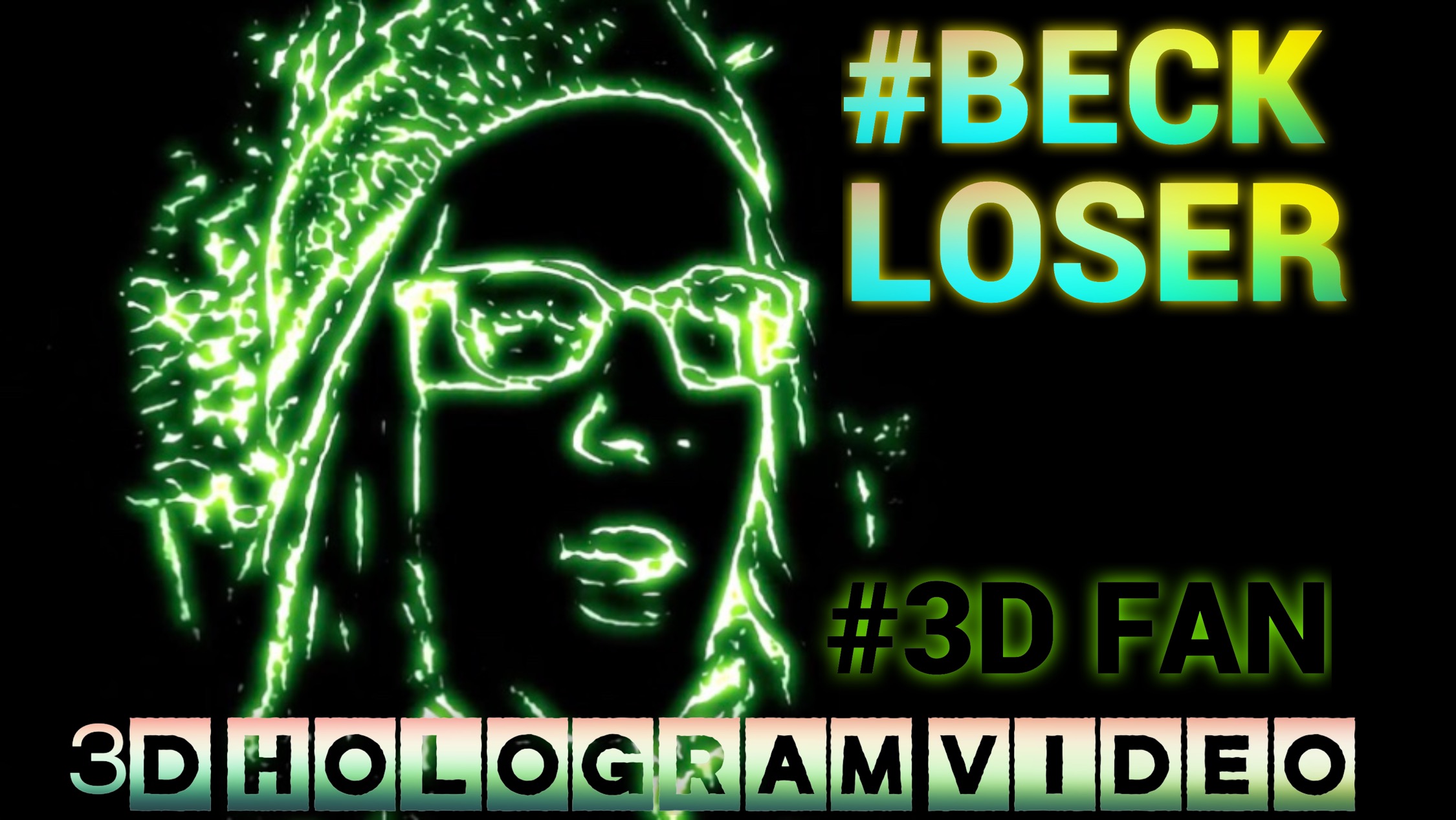 Beck. Loser. 3D голограмма. Для 3D вентилятора. #3dhologramfan #hologram