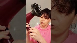 Как уложить короткие волосы за 5 минут диффузором с эффектом мокрых волос