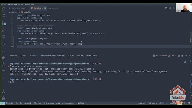 Debugging a Binary in a Container смотреть онлайн