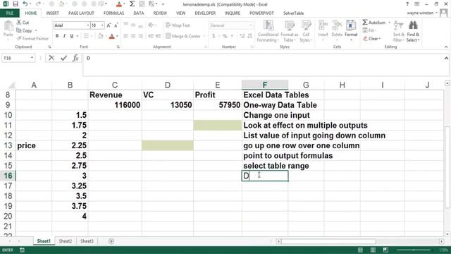 Harvard's Excel Course Creator Teaches Sensitivity Analysis Using One Way Data Tables смотреть онлайн