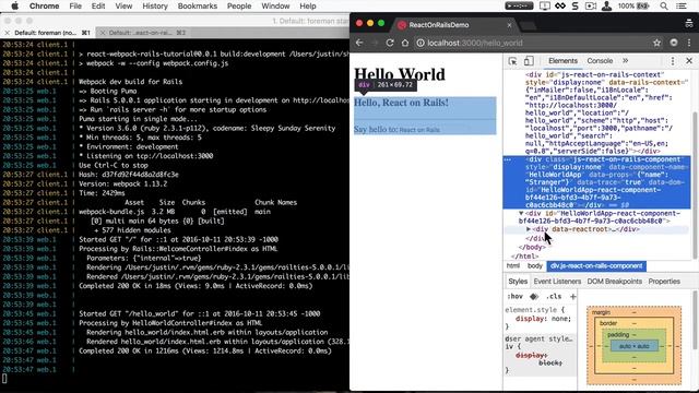 React On Rails Tutorial Series, Part 2, Basic Tutorial Walkthrough смотреть онлайн