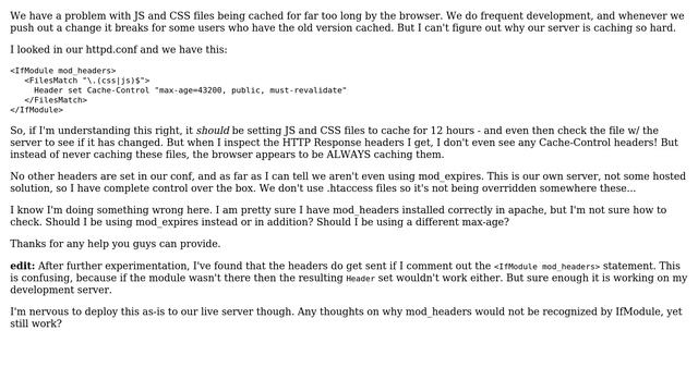DevOps & SysAdmins: Apache over-caching JS/CSS/images смотреть онлайн
