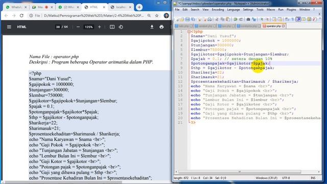 Materi PHP Variabel, Operator, Kondisi dan Pengulangan смотреть онлайн
