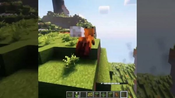 Climbing the hills  - minecraft furry fox girl mod #minecraft #minecraftshorts