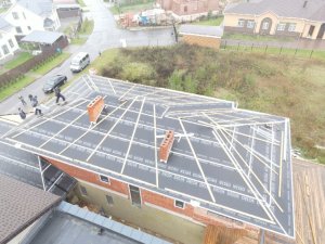 Надстенные желоба на фальцевой кровле ! Часть 1