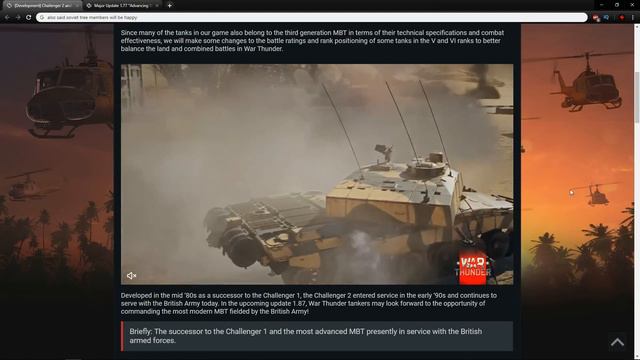 War Thunder - Update 1.87 Devblog - Challenger 2 смотреть онлайн