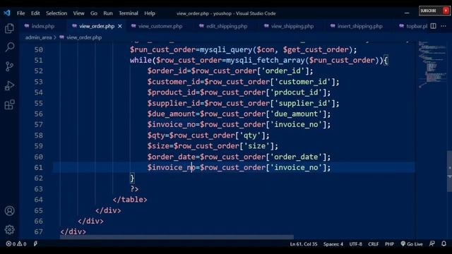 88. Create View Customer Order Details Page Using PHP & MySQL смотреть онлайн