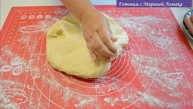 Вкусное тесто для пирогов,пирожков.Можно жарить или выпекать в духовке. Я готовила СОСИСКИ В ТЕСТЕ. смотреть онлайн