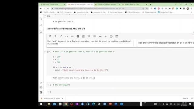 3 Python Google Colab If Nested AND & OR смотреть онлайн