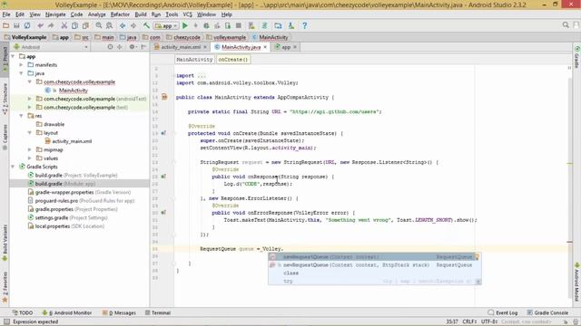 Android Volley Library Tutorial | JSON Parsing Using GSON Library - In Hindi смотреть онлайн