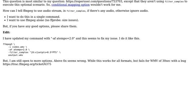 Ignore audio stream if it is not found in filter_complex of ffmpeg смотреть онлайн