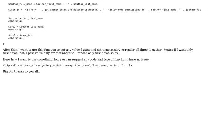 Wordpress: How to use array in function to get only value I want? смотреть онлайн