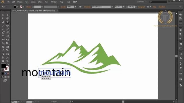 Mountain shape Logo Design Tutorial - How to Create a Simple logo in adobe illustrator cs6 смотреть онлайн