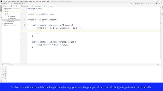 12. Sử dụng Selection Sort trong Java смотреть онлайн