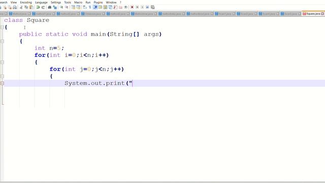 square pattern program inn java how to print pattern program in java interview program topics смотреть онлайн