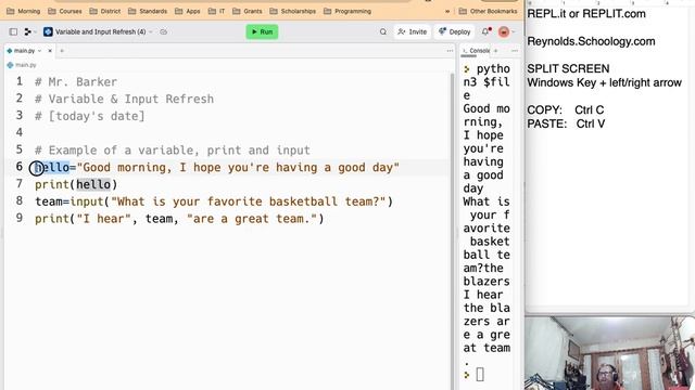 Python Variable and Input Refresh смотреть онлайн