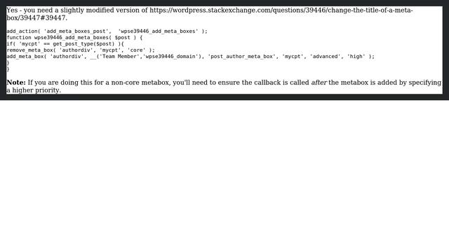 Wordpress: How to Change the Title of a Meta Box on a Specified Custom Post Type? (2 Solutions!!) смотреть онлайн