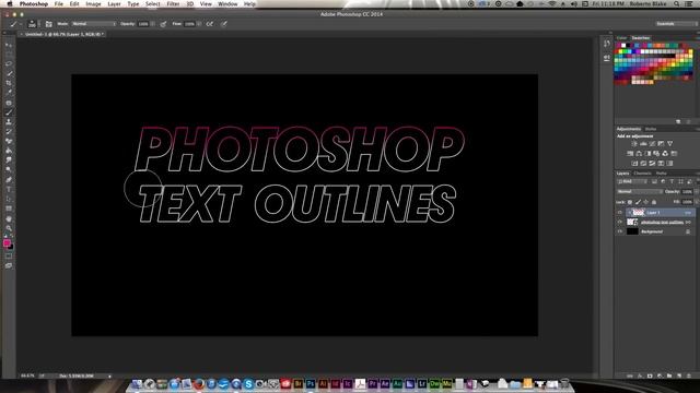 Photoshop CC Tutorial: How to Create Outline Text in Photoshop смотреть онлайн