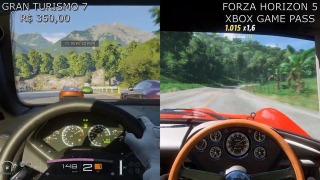 FORZA HORIZON 5 (R$ 45,00) VS GRAN TURISMO 7 (R$350,00) смотреть онлайн