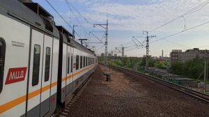 Станция D1 МЦД Окружна|Московское наземное метро|Прибывает электропоезд ЭП2д |Железная дорога