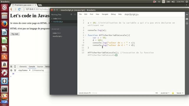 Contexte d'exécution, variables locales, variables globales, pile d'exécution смотреть онлайн