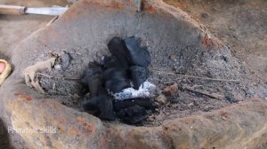 PRIMITIVE SKILLS; Forging hinges, Install Window | BUILDING STONE HOUSE in the mountain