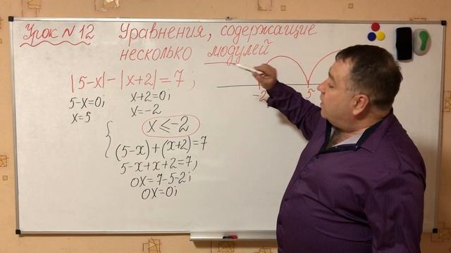 Урок №12. Уравнения, содержащие несколько модулей смотреть онлайн