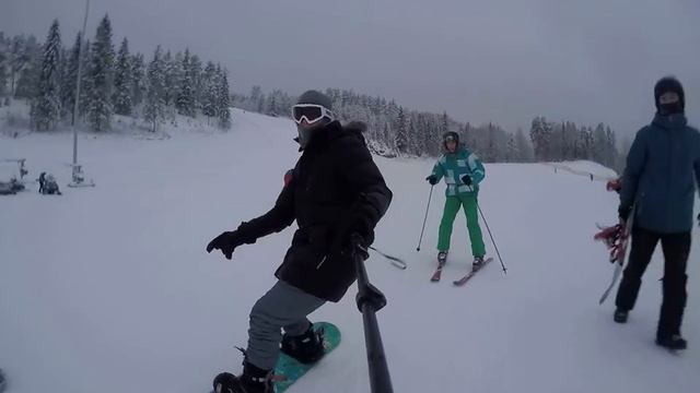 На сноуборде в ГЦ Ялгоре, Петрозаводск, Карелия