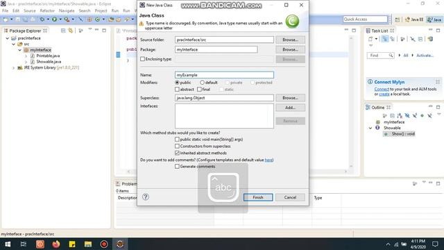 Java Interface | Tejaswini Classroom To Create Java Interface using Eclipse IDE смотреть онлайн