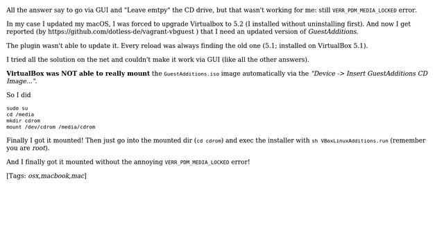 VBox Guest Additions ISO can't be mounted because of VERR_PDM_MEDIA_LOCKED (6 Solutions!!) смотреть онлайн