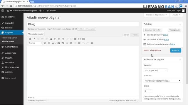 Tutorial de Wordpress desde cero -- Video 20: Página de inicio смотреть онлайн