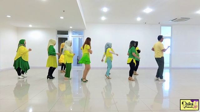 MARIA MERENGUE | Line Dance | Demo by CGM Beginner Class - Chika & Friends смотреть онлайн