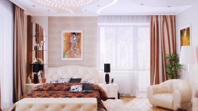 Дизайн спальни – красивые современные просторные