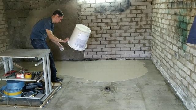 как сделать наливной пол. за 30 минут. одному. смотреть онлайн