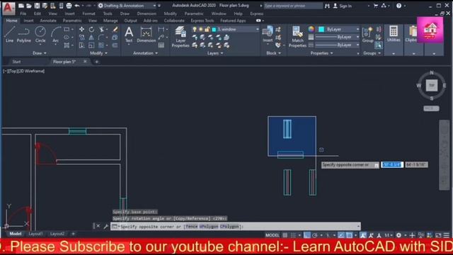How to make floor plan in AutoCAD | AutoCAD Best floor Plan | 32'6"X23 House Plan in Hindi | смотреть онлайн