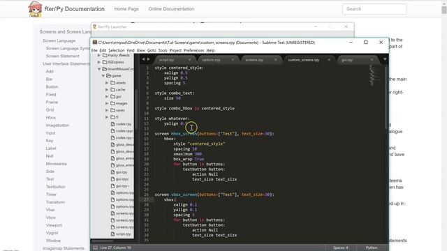 Renpy Tutorial: Custom Screens and Styles Part 2 смотреть онлайн