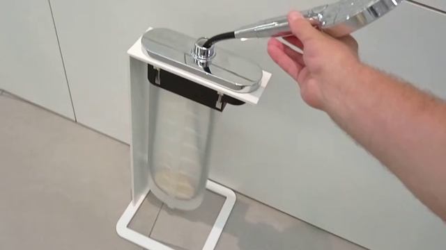 Hansgrohe sBox 28020000 HG finish set rim mounted oval Держатель душа на край ванны смотреть онлайн