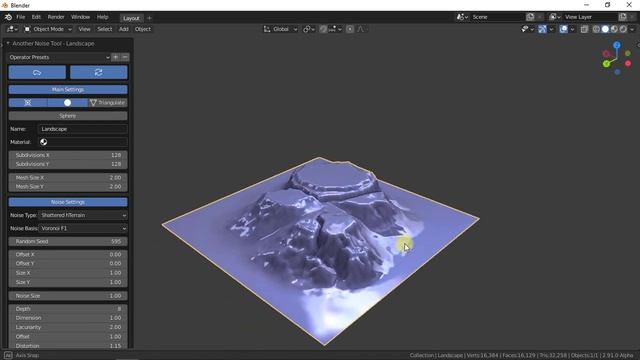 Create Easy Landscape with ANT Free Addon - Blender 2.92 смотреть онлайн