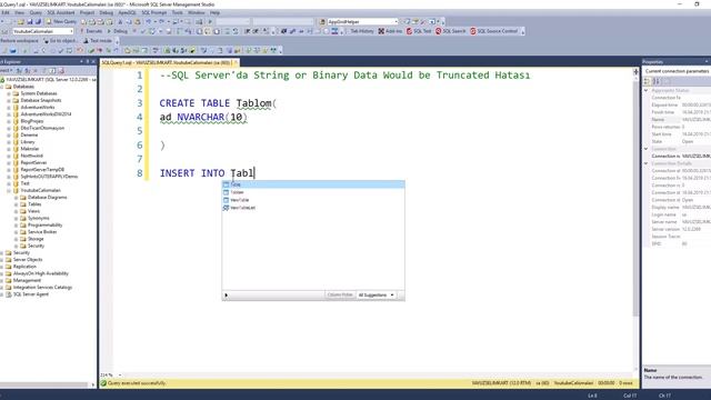 SQL Server'da String or Binary Data Would be Truncated Hatası смотреть онлайн