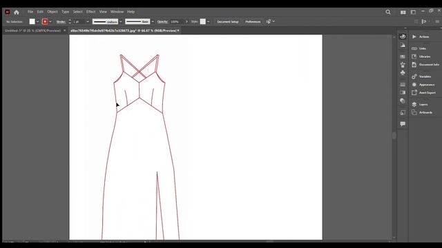 EASY WAYS TO FLAT SKETCH DRESS DESIGN | ADOBE ILLUSTRATOR | TUTORIAL FOR BEGINNERS. смотреть онлайн