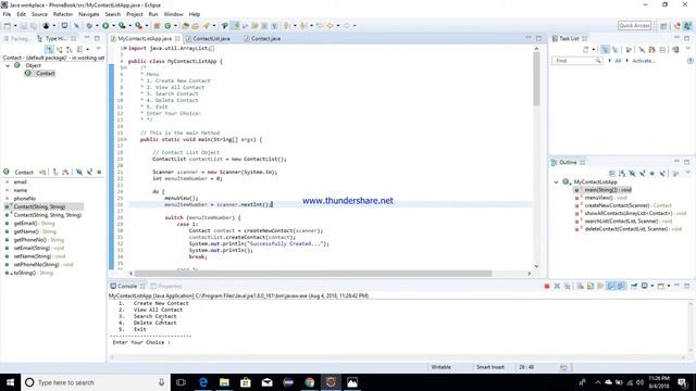 Java oop project Phonebook system ( video presentation ) смотреть онлайн