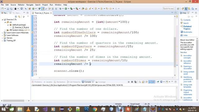 Introduction To Java Programming Exercise 3 7a смотреть онлайн