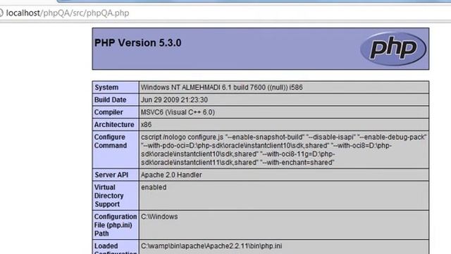 الدالة phpinfo смотреть онлайн