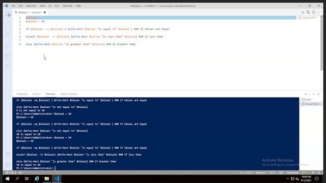 PowerShell Basics : If/Else Statement смотреть онлайн