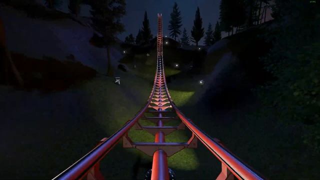Planet Coaster: "Big Red" (Night/Early Morning POV Onride) ► Arrow Dynamics Giga Coaster смотреть онлайн